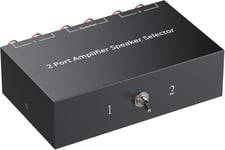 Sélecteur pour Haut-Parleurs Amplificateur Commutateur Audio Plug-and-Play avec Interfaces Plaquées Or et Conception Compacte Idéal pour Amplificateurs et Enceintes Passives