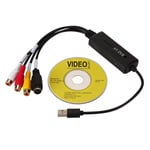 carte d'acquisition Audio-vidéo USB 2.0,adaptateur VHS vers DVD,facile à Adapter,pour Windows 10/8/7/XP - Type Grey