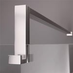 Barre de renfort droite surélevée 120 cm maxi chromée pour paroi de douche