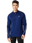 Asics Men's Running Road Lite-Show 1/2 Zip Top - Blue Expanse, Navy, Size S, Men