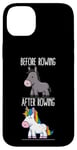 Coque pour iPhone 14 Plus Avant et après Rowing Unicorn Rower