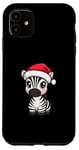 Coque pour iPhone 11 Ma bande dessinée de Noël zèbre mignon