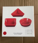 Le Creuset  Tapas Dishes Set Of 3 Serving Dishes - Cerise (NEW)