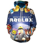 Roblox Gaming Sport Hoodies för Barn 5-10 År - Pojkar & Flickor - Tröja med Huva - Present E 8-9 Years