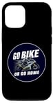 Coque pour iPhone 14 Faites du vélo ou rentrez chez vous, garage de course de moto