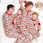 julkläder julpyjamas familj pyjamasbyxor jultröja pyjamas set Barn 4t