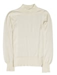 River Island Womens High Neck Puff Sleeve Jumper - Ivory Viscose - Size 16 UK