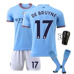 2223 Manchester City Hemma Matchtröja Kevin De Bruyne Jersey #17 28 17 De Bruyne