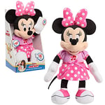 DISNEY MINNIE, Peluche Musicale, avec Fonctions Sonores et Lumineuses, 30 cm, Jouet pour Enfants dès 3 Ans, MCN21