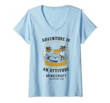 Minecraft Steve Beach Hammock Adventure Is An Attitude V-Neck T-Shirt