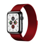 SKALO Milanese Loop Apple Watch Series 4-6 40mm - Punainen