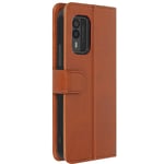 Wallet Flip Video Stand Sleek Cover Brown Case for Nokia XR21