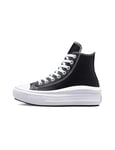 CONVERSE Femme Chuck Taylor All Star Move Platform FOUNDATIONAL Leather Sneaker, Black White White White, 39 EU