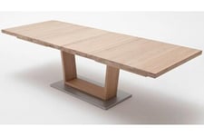 Pegane Table à manger extensible en chêne massif bianco huilé / ciré - l.180/270 x h.77 p.100 cm -pegane-