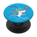 Cool Dude – Soyez votre auto-rester au frais – Requin cool avec lunettes PopSockets PopGrip Adhésif