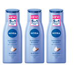 Nivea Irresistibly Smooth Body Lotion With Shea Butter 5 In 1 Dry Skin 3 x 400ml