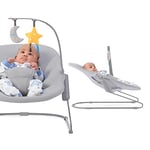 Kinderkraft Transat Bébé CALMEE, Arche de Jeux, Minimalisme, Pliable, Gris