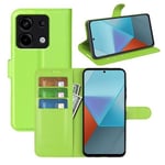 Xiaomi Poco X6 5G PU Wallet Case Green