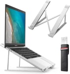 Supports pour Ordinateur Portable Support PC Portable à 6 Niveaux Réglables Aluminium Compatible avec MacBook, Dell, Lenovo, , Autres Laptops Tablettes 9-17'' (Argent)