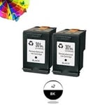 Cartouche compatible - 2x Cartouche Compatible remplace HP Officejet 4630 4630 301XL CH563EE BK CH563EE Cartouche