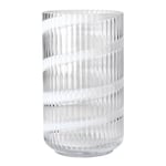 Lyngby Porcelæn - Vase munnblåst glass 25 cm swirl white