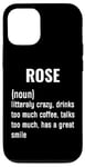 Coque pour iPhone 14 Rose Définition drôle Prénom Humour Anniversaire Femme