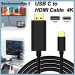 USB C Type C to HDMI Converter Cable HD TV Adapter Lead For Samsung Macbook