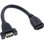 InLine® 17600R HDMI Adaptor Cable Installation A Female to Female Gold-Plated Contact 4K2K 0.2 m