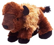 Wild Republic Hug’EMS Bison, Animal en Peluche, 17 cm, Grand Cadeau, Jouet Éducatif, Peluche Écologique, Rembourrage Fabriqué à Partir de Bouteilles d’Eau Recyclées