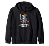 Energy Drink King Funny Can of Energy Drink Zip Hoodie