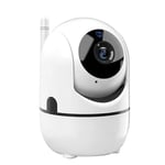 Älykäs kodin turvakamera Langaton automaattinen seurantajärjestelmä Pimeänäön verkkovalvonta itkuhälytin 5GHZ IP WIFI HD 1080P White Cam EU-pistoke