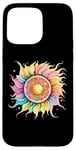 Coque pour iPhone 15 Pro Max Yoga spirituel Sun Mandala