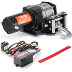 Vevor - Treuil Electrique vtt utv Capacite de Traction 1361 kg 12 v cc avec Cable en Acier a 7 Brins φ 0,5 x 1188,7 cm, Controle Filaire, Etancheite