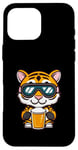 Coque pour iPhone 16 Pro Max Ski Tiger avec bière | Apres Ski Comic