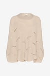 Cream - Poncho crMistletoe Knit - Beige