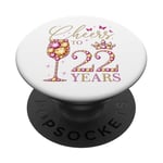 Félicitations aux femmes de 22 ans, 22 ans, 22e anniversaire de leur reine PopSockets PopGrip Adhésif