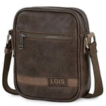 Lois - Man Bag - Mens Shoulder Bags - Man Bags for Men Crossbody Bag in Waterproof Material - Man Bags for Men Shoulder for Men with Adjustable Strap -, Brown