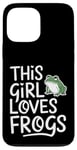 Coque pour iPhone 13 Pro Max Cette fille aime les grenouilles, les amoureux des grenouilles mignonnes et le plaisir des animaux