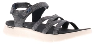 Skechers Womens Flat Sandals Go Walk Flex Sandal Touch Fastening navy UK Size