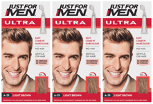 Just For Men Ultra Easy Comb In Autostop A-25 Light Brown Coloured Hair Dye X 3