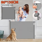 Retractable Pet Dog Gate Safety Guard Folding Baby Toddler Stair Gates Isolation