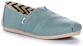 Toms Alpargata Heritage Eco Fibre Womens Trainer In Light Blue UK 4.5 - 8