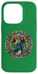 iPhone 14 Pro Stained Glass Saint Archangel Raphael Case