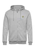 Full Zip Fly Fleece Hoodie Grey Lyle & Scott Sport