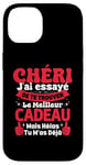 Coque pour iPhone 14 Chéri J'ai Essayé De Te Trouver Cadeau Saint Valentin Amour