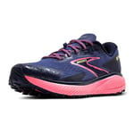 Brooks Femme Divide 5 Sneaker, Gris, Bleu, Rose, Citron Vert, 39 EU