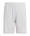 adidas Boy's Squadra 21 Shorts, Team Light Grey/White, 7-8 Years