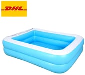 Piscine Familiale - Piscine Rectangulaire Gonflable de 181 x 141 x 46 cm, Baignoires de Piscine Lounge pour Centre de Natation Blow Up Leisure pour Enfants Adultes Famille, Jardin, Water Party