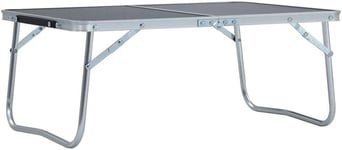 VidaXL Foldable Camping Table Aluminium Portable Table Desk Outdoor Garden Black