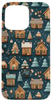 Coque pour iPhone 15 Pro Max Mignon, Vacances, Hiver, Village, Noël